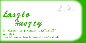 laszlo huszty business card